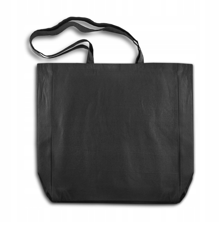 Torba bawełniana BARDZO POJEMNA 38cmx8cmx8cmx42cm CZARNA 220g ECO