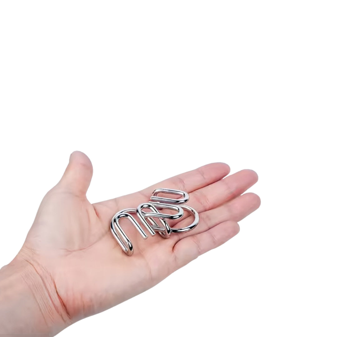 Metalowe puzzle, układanka, haczyki - łamigłówka zagadka logiczna