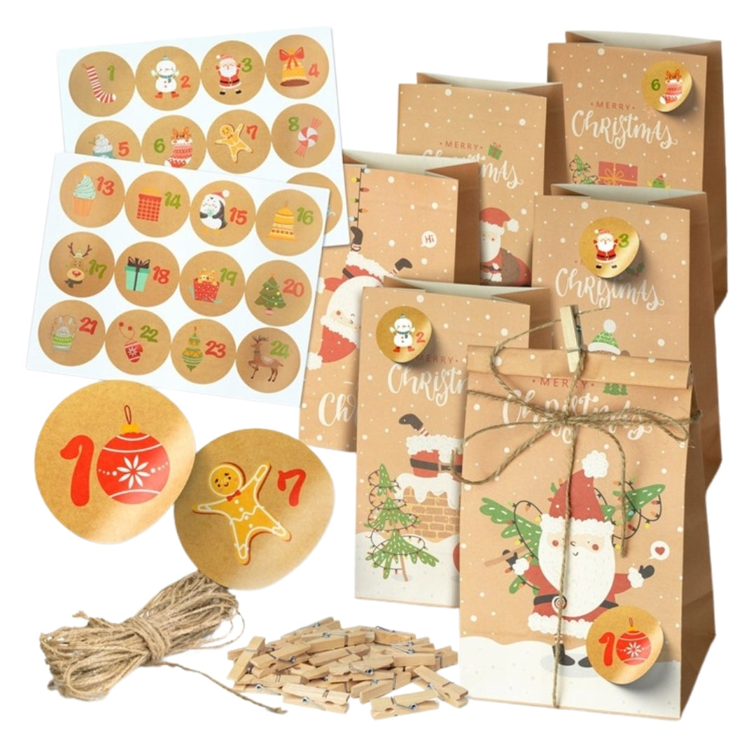 Kalendarz adwentowy DIY papierowy ekologiczny