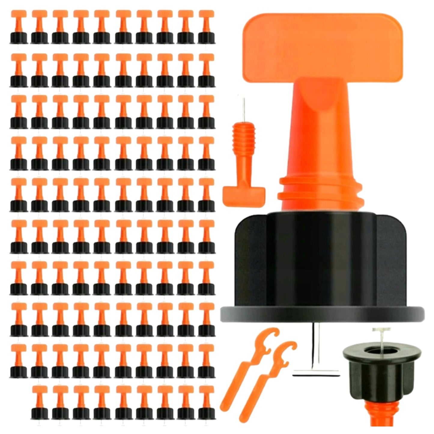 Self-leveling wedge tile system