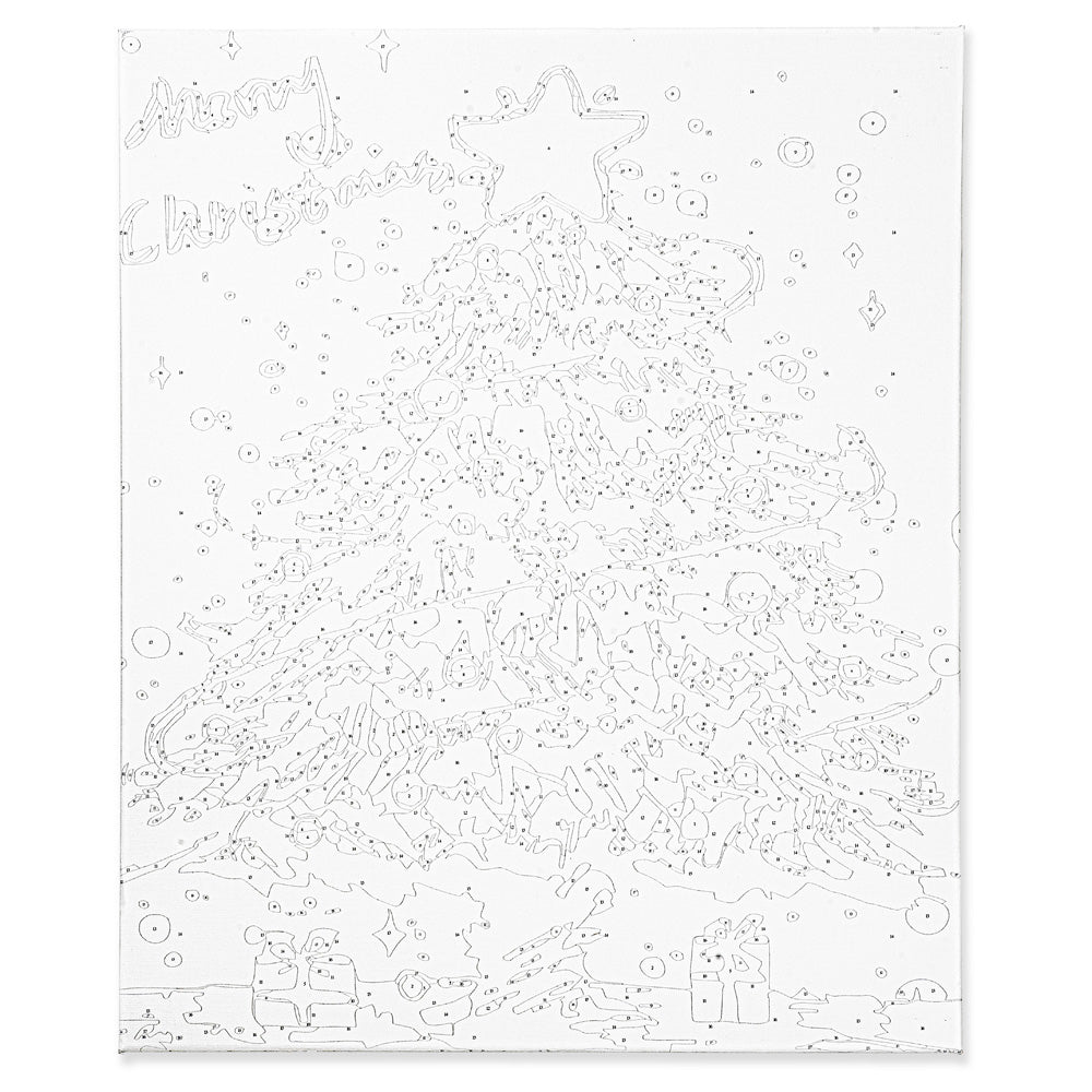 Malowanie po numerach "Choinka" 40x50 cm + Rama, ŚWIĄTECZNE OBRAZY