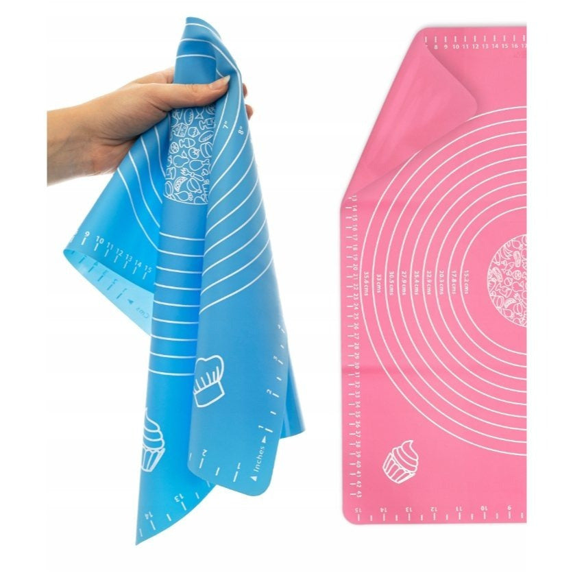Duża mata silikonowa 50×40 cm do pieczenia i wyrabiania ciasta - kolor losowy
