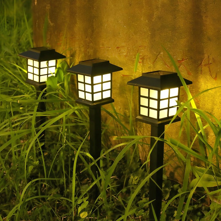 Lampion Solarny LED Ogrodowy Domek 6 szt
