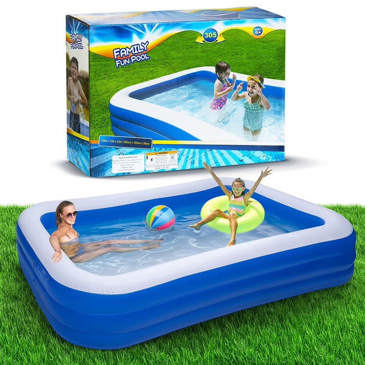 Large family inflatable garden pool