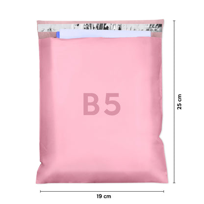 Foliopaki kurierskie B5 190mm x 250mm - RÓŻOWE KOPERTY FOLIOWE SAMOKLEJĄCE, 50 szt.
