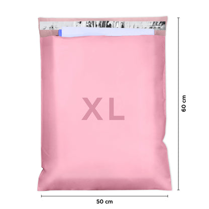 Foliopaki kurierskie XL 500mm x 600mm - RÓŻOWE KOPERTY FOLIOWE SAMOKLEJĄCE, 50 szt.