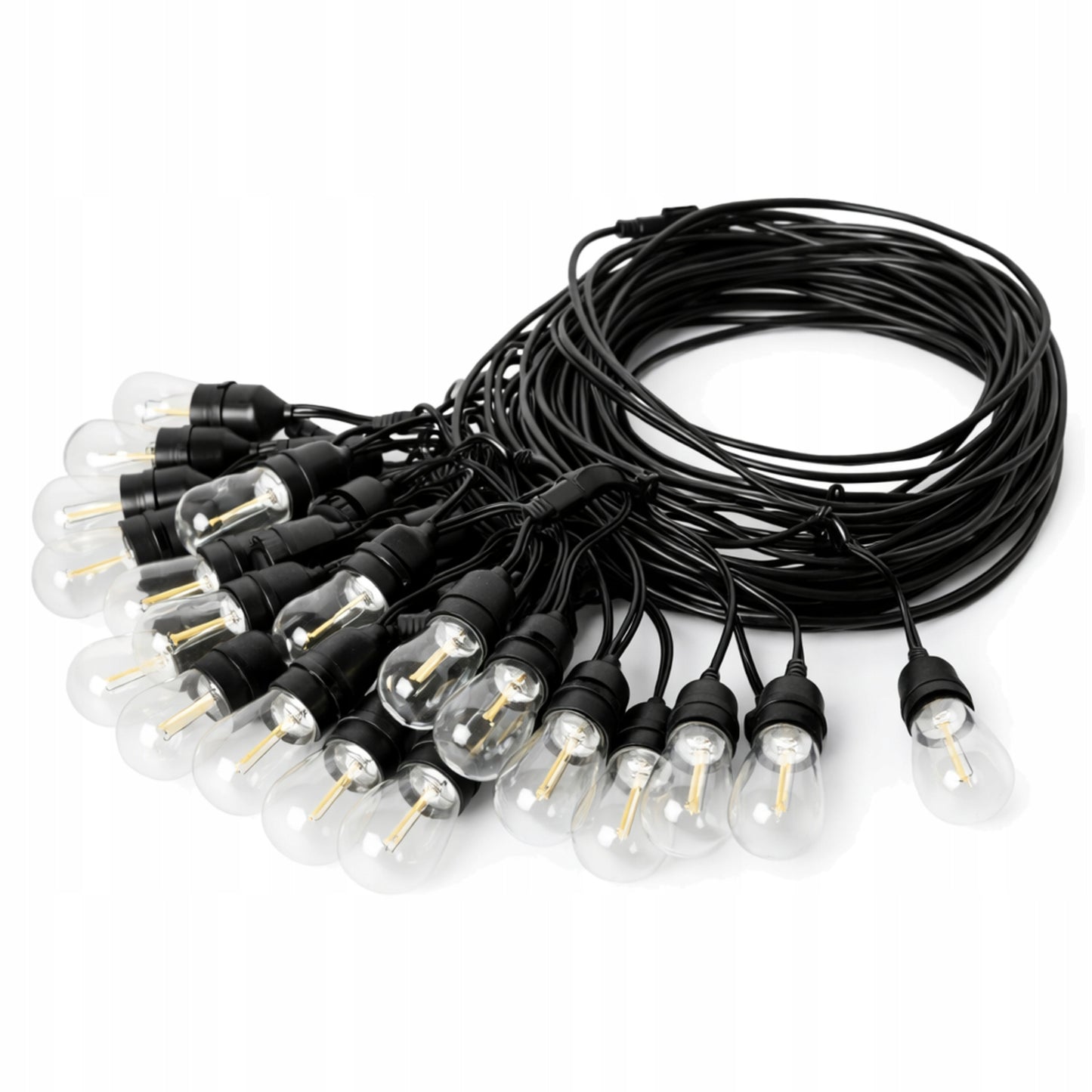 Girlanda ogrodowa 20 m 20 LED - LAMPKI ŚWIETLNE ZEWNĘTRZNE ŻARÓWKI OGRODOWE WODOODPORNE NA TARAS BALKON OGRÓD