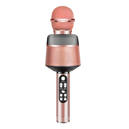 Bezprzewodowy mikrofon karaoke z głośnikiem Bluetooth – PRZENOŚNY, LED, DLA DZIECI