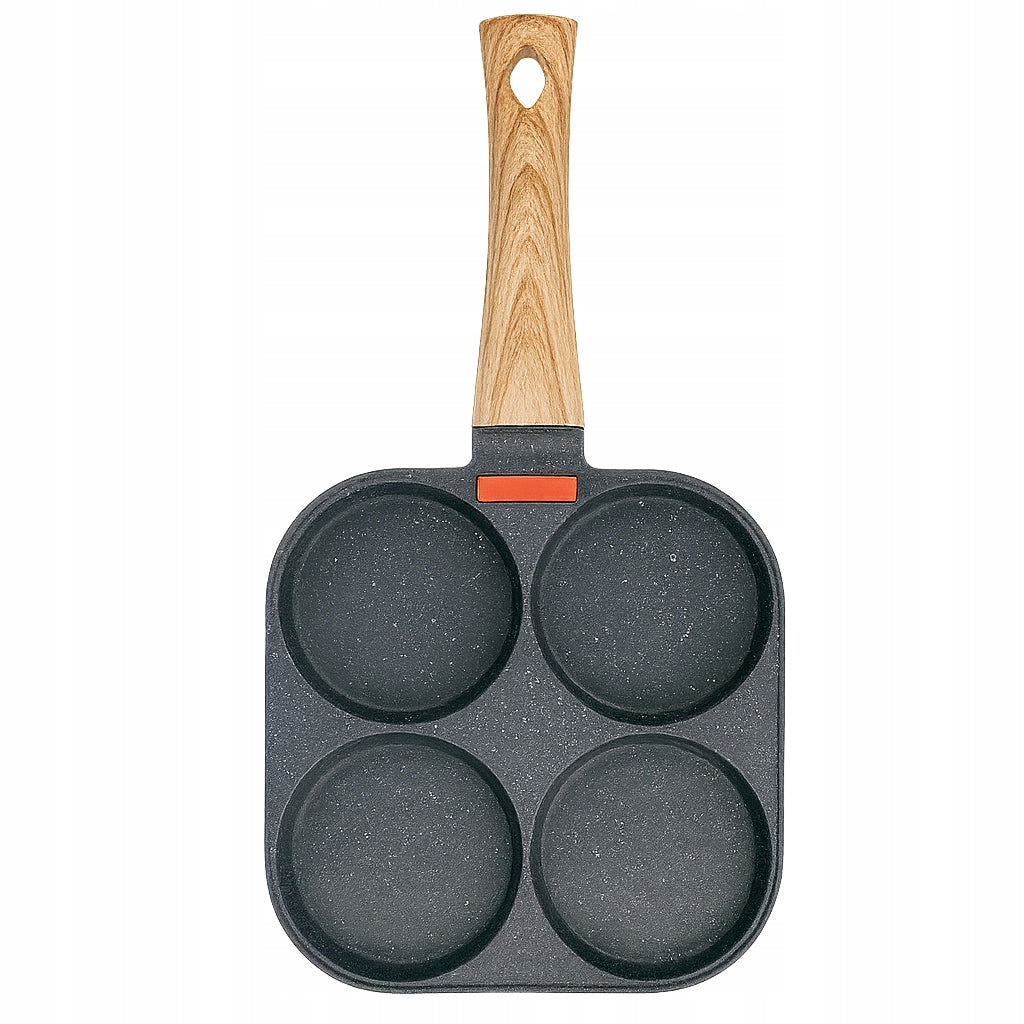Patelnia na jajka 4 otwory - NIEPRZYWIERAJĄCA DO JAJEK SADZONYCH, PANCAKES, OMLETÓW