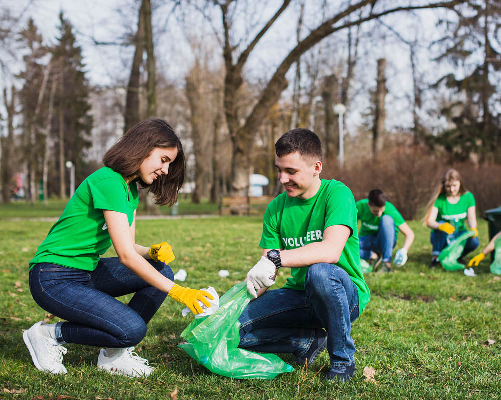 Worki na śmieci 60L zielone ALLBAG