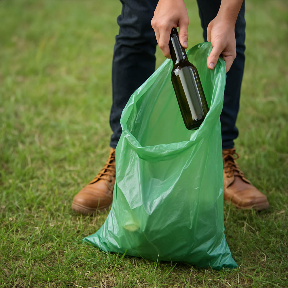 Worki na śmieci 60L zielone ALLBAG