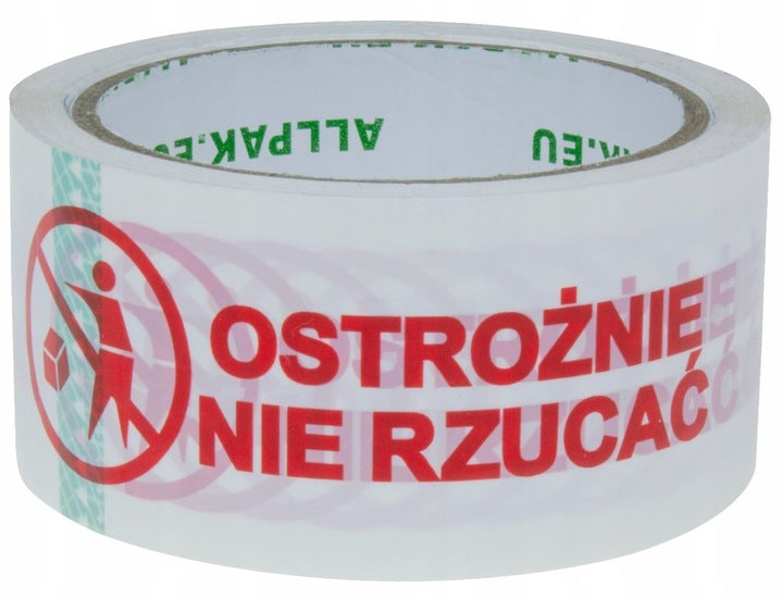 Taśma PAKOWA klejąca "OSTROŻNIE NIE RZUCAĆ"