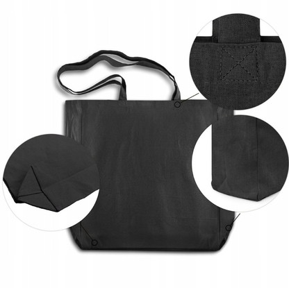 Torba bawełniana BARDZO POJEMNA 38cmx8cmx8cmx42cm CZARNA 220g ECO