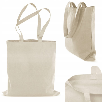 Torba bawełniana na zakupy  38x42 cm ECRU 220g ECO