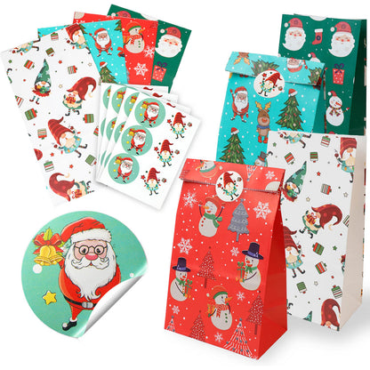 Christmas Paper Gift Bags - 240x130x80mm - SET #13 - SMALL SIZE