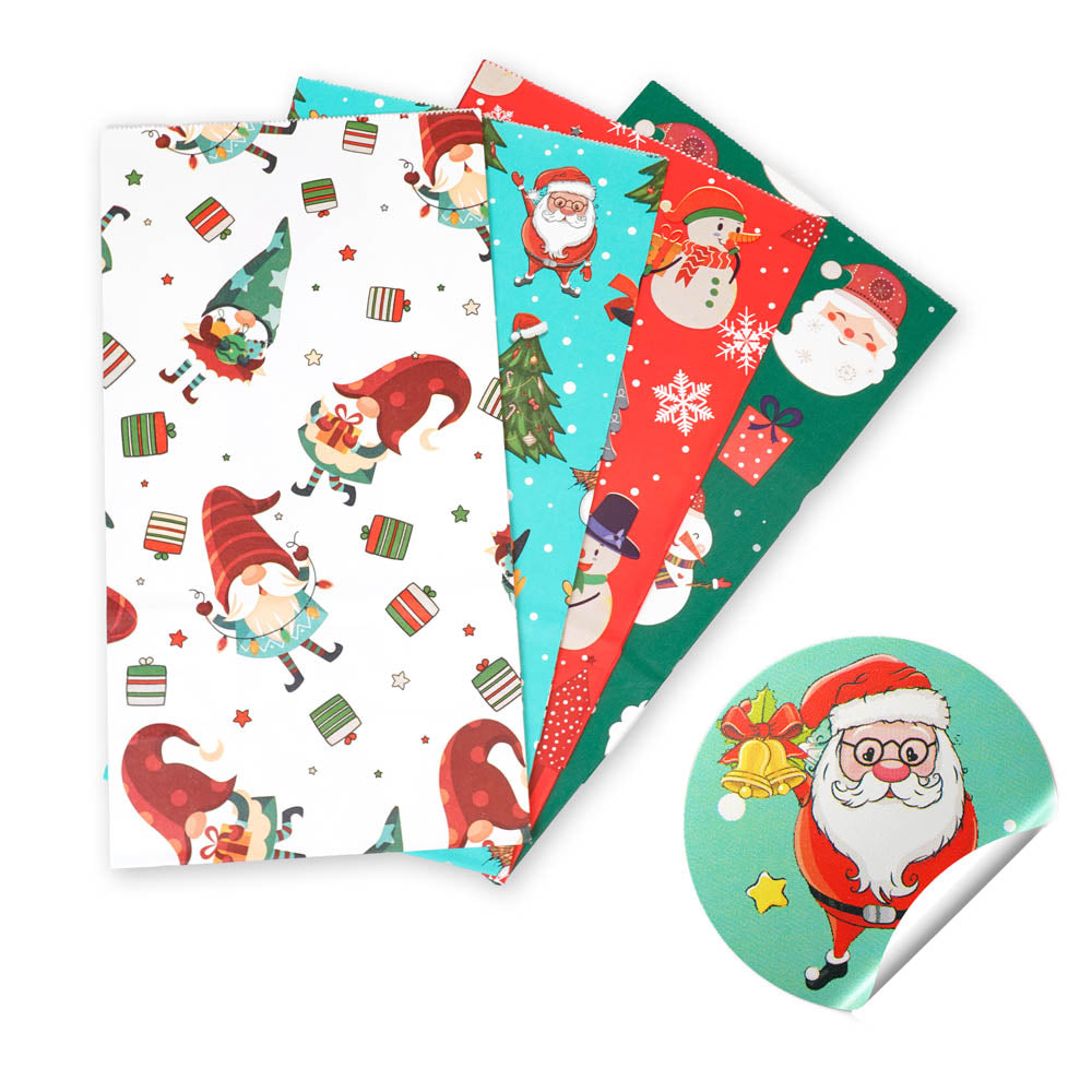 Christmas Paper Gift Bags - 240x130x80mm - SET #13 - SMALL SIZE
