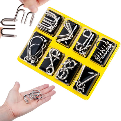 Metalowe puzzle, układanka, haczyki - łamigłówka zagadka logiczna
