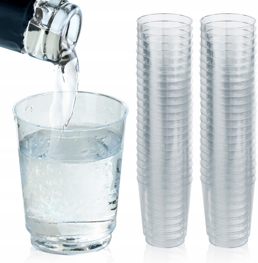 Kieliszki plastikowe 40ml kieliszek do wódki, wielorazowe 50szt