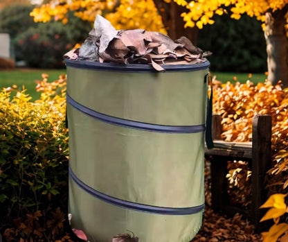 Foldable garden waste bin for leaves and garden waste