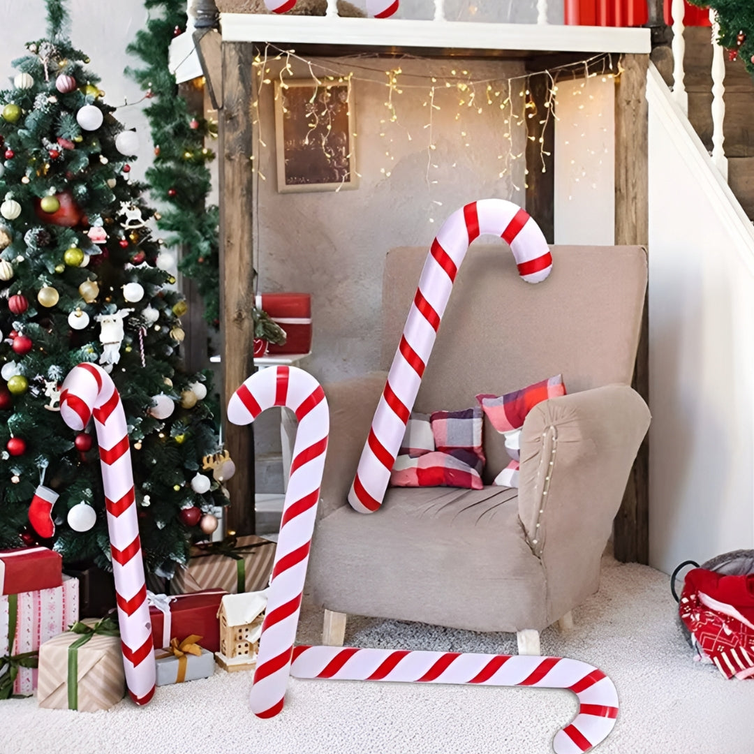 Inflatable Christmas Candy Canes - LARGE DECORATION 90cm for Christmas