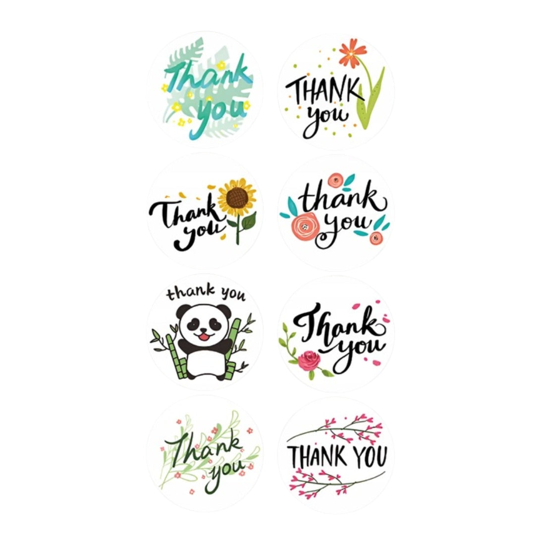 Naklejki na prezenty, upominki, pudełka - NALEPKI ŚWIĄTECZNE - "THANK YOU" - RÓŻNE WZORY