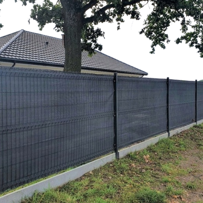 Siatka cieniująca osłonowa maskująca na ogrodzenie ANTRACYT 1.5m x 25m