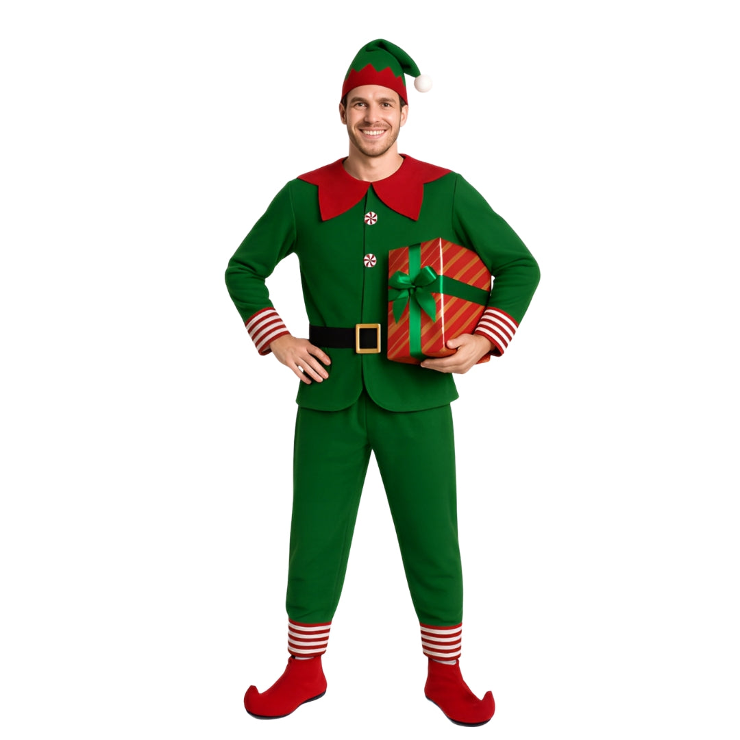 Strój męski - przebranie ELFA, SKRZAT, POMOCNIK MIKOŁAJA, 180cm - 5 częściowy