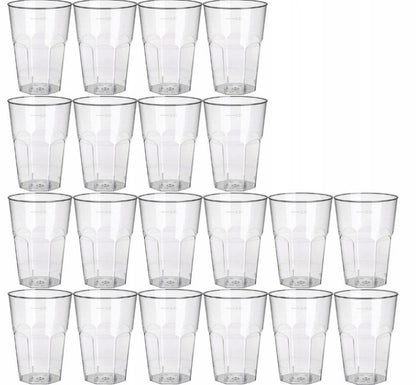 Szklanki do drinków, kubki plastikowe i kieliszki, zestaw 20 sztuk na imprezy i eventy