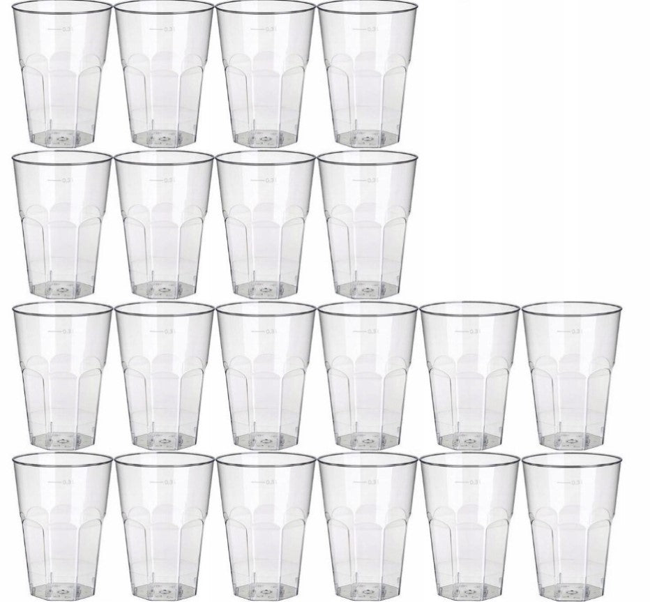 Szklanki do drinków kubki plastikowe kieliszki wielorazowe x20