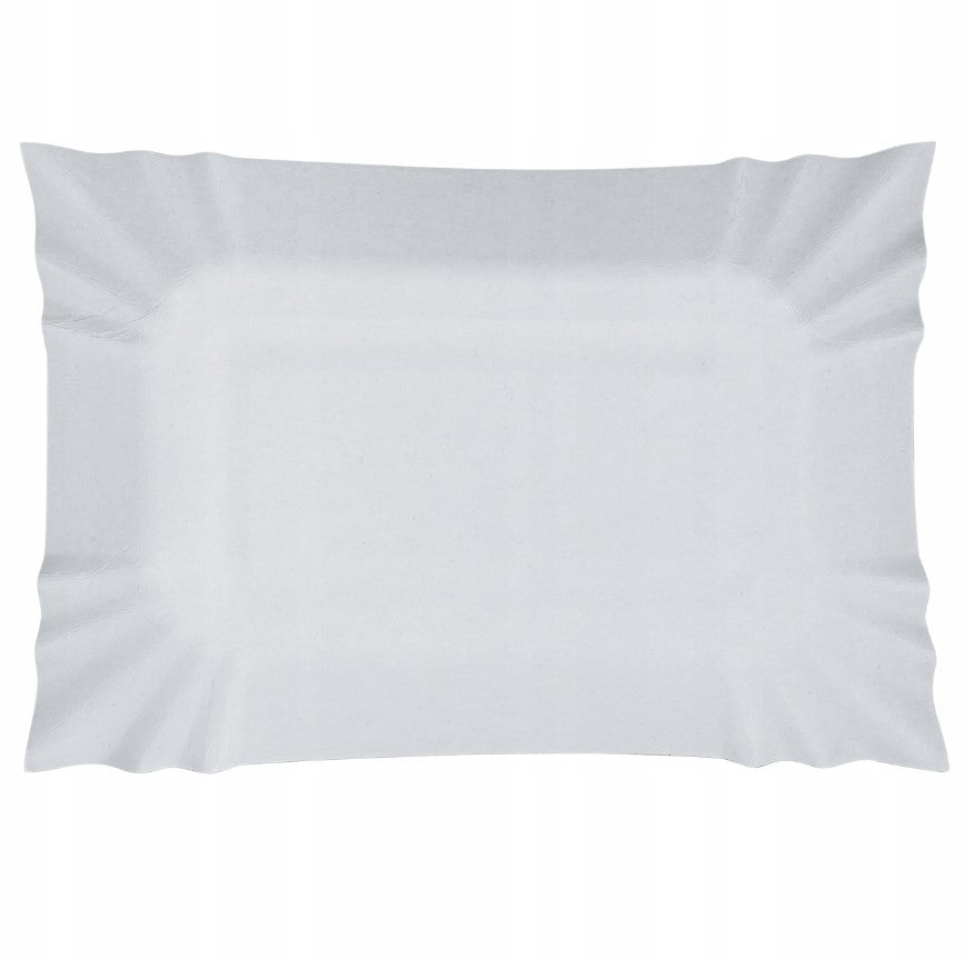 Tacki papierowe białe 14/20cm 100szt - idealne na grilla