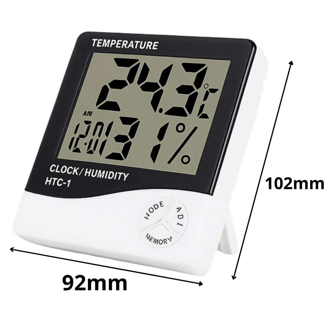 Weather station - clock with LCD thermohygrometer - temperature, humidity sensor, clock