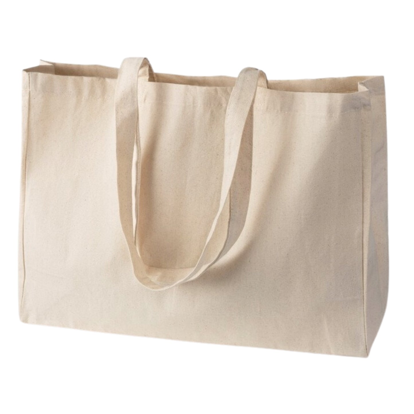 Torba bawełniana ecru 38x8x42 cm, bardzo pojemna i ekologiczna, idealna na zakupy i materiały promocyjne

