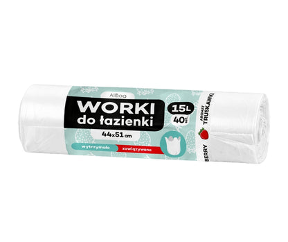 Zapachowe worki na śmieci 15L białe ALLBAG